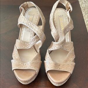 Prada high heel Tan Strappy Women's Sandals size 6.5